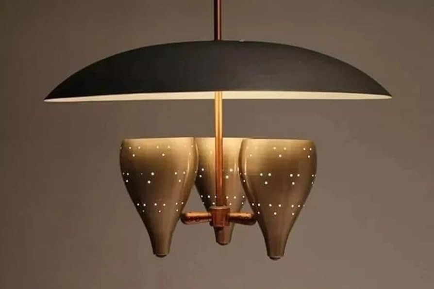 1950's Brass Mid Century Italian Disk Shade Sputnik Chandelier Stilnovo Ceiling Lights - Amazon.com | Amazon (US)