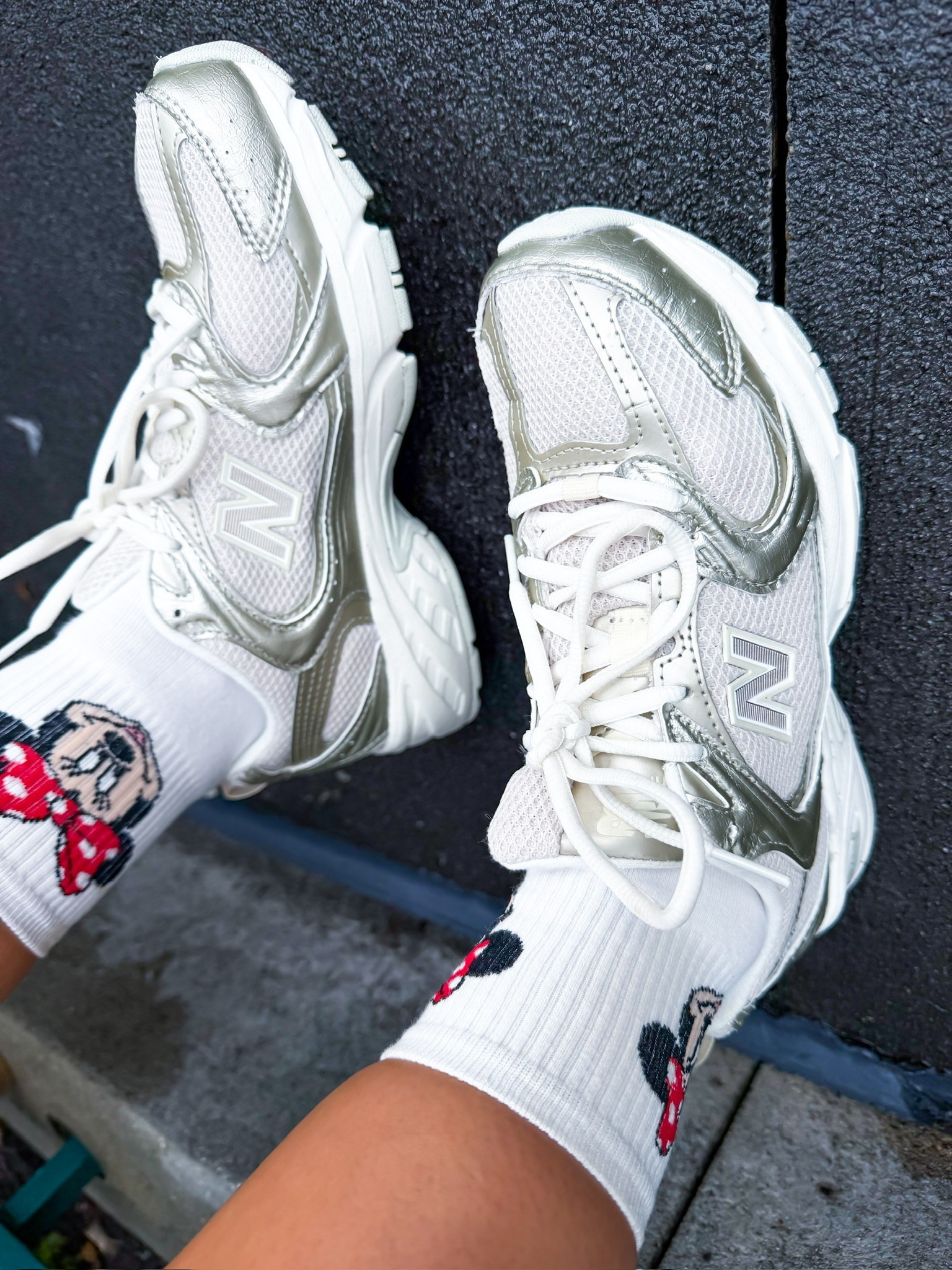 My Disney sneakers! New Balance 530s are TTS. White sneakers. Workout shoes. Walking shoes. Disney outfit. Theme park outfit.

#LTKootd #LTKTravel #LTKActive