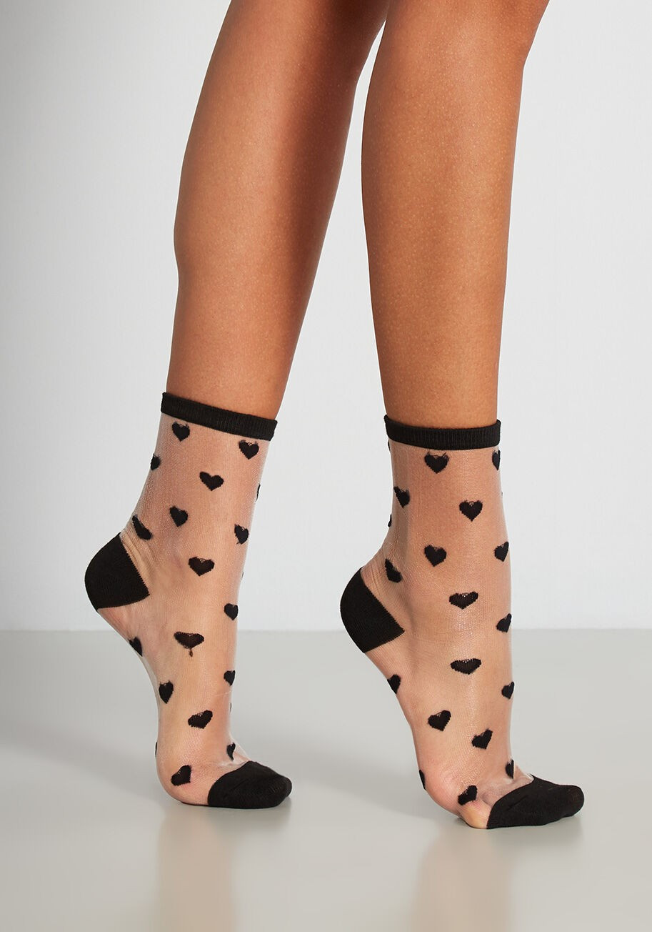 There's Love Afoot Sheer Socks | Modcloth