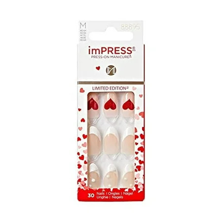 KISS imPRESS Press-On Manicure Limited Edition Valentine Nails ‘Love Like This’ 30 Count | Walmart (US)