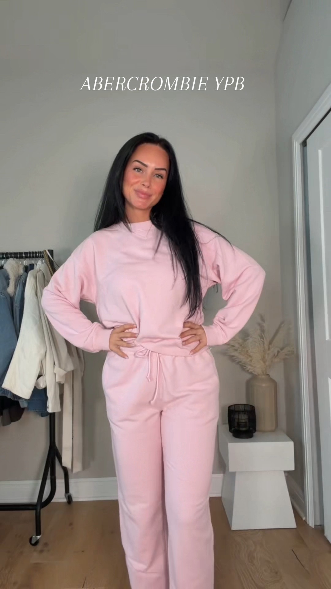 #abercrombiepartner @abercrombie these ypb sweat sets are everything 🩷

My sizing 5’7, 145lbs, 32dd
I’m wearing size smalls 

#LTKootd #LTKGiftGuide #LTKHoliday