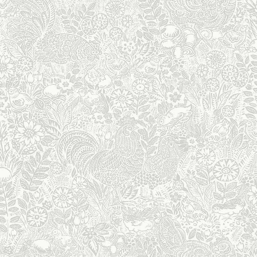 NuWallpaper Cream Jolene Peel & Stick Wallpaper | Amazon (US)