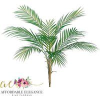 34"" Artificial Areca Palm Plant, Fake Tree, Faux Tropical Greenery, Leaves, Hygge, Decor, Wedding | Etsy (US)
