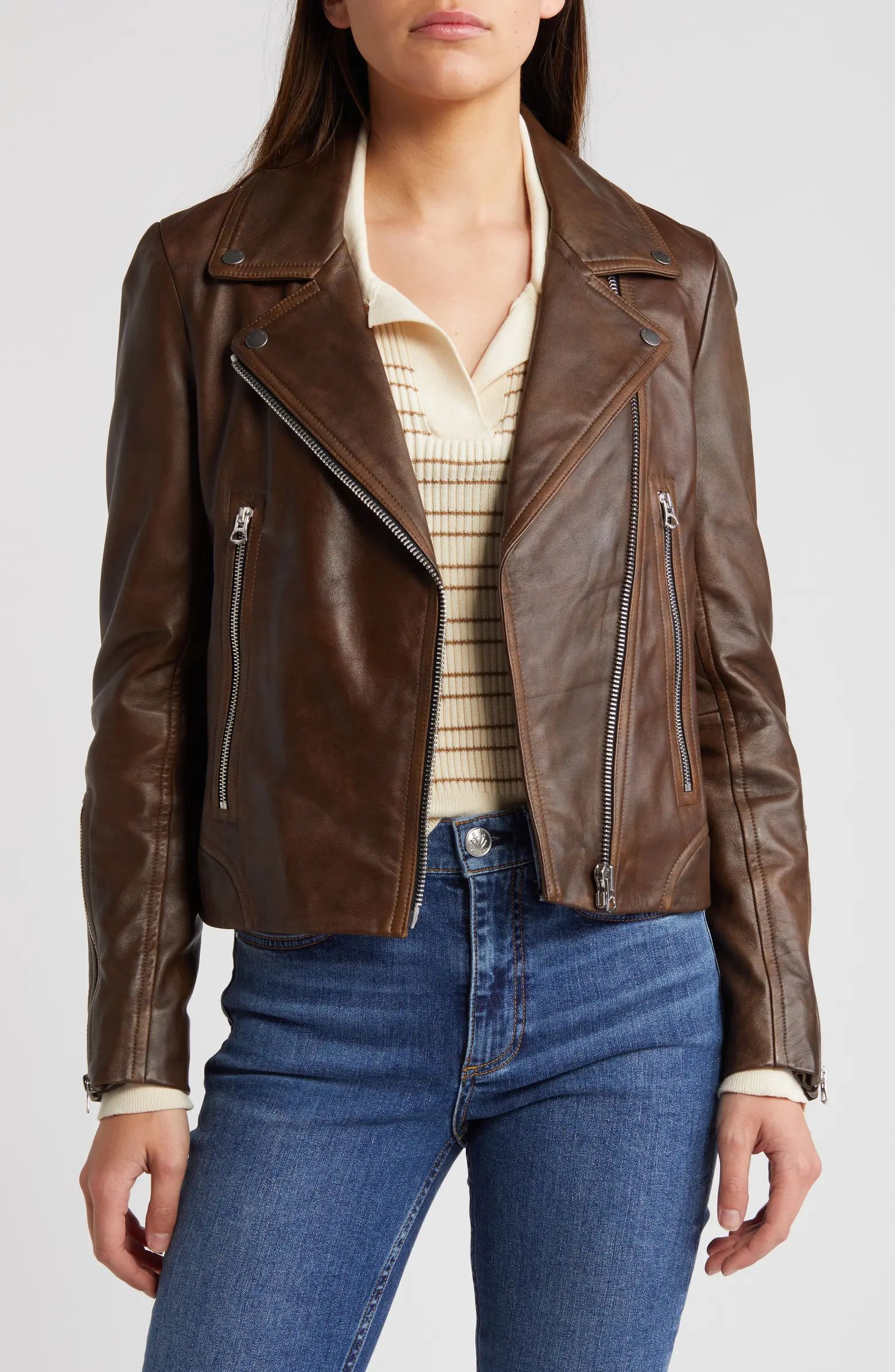 Mack Lambskin Leather Jacket | Nordstrom