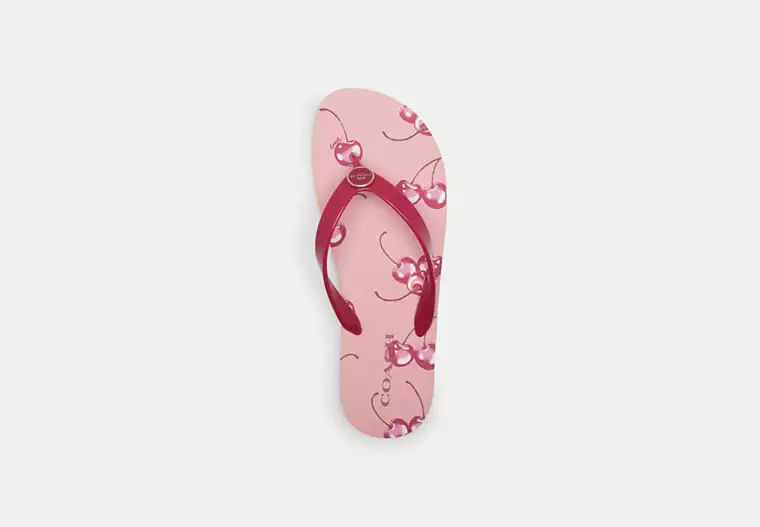 Zayn Flip Flop With Cherry Print | Coach Outlet US