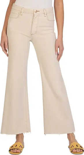 Meg Fab Ab Raw Hem High Waist Ankle Wide Leg Jeans | Nordstrom