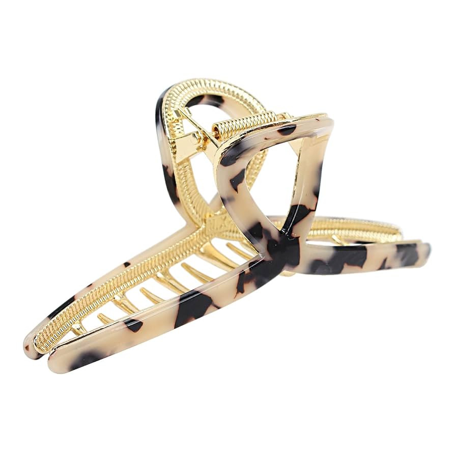 Big Hair Claw Clips Butterfly Hair Clips for Women 4.7" Large Acetate Metal Hair Claw Clip for Gi... | Amazon (US)