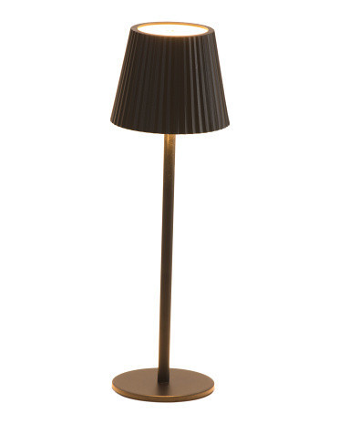 Outdoor Metal Fluted Top Solar Lamp | TJ Maxx