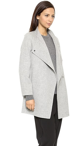 Vince Sweater Back Coat - Light Heather Grey | Shopbop