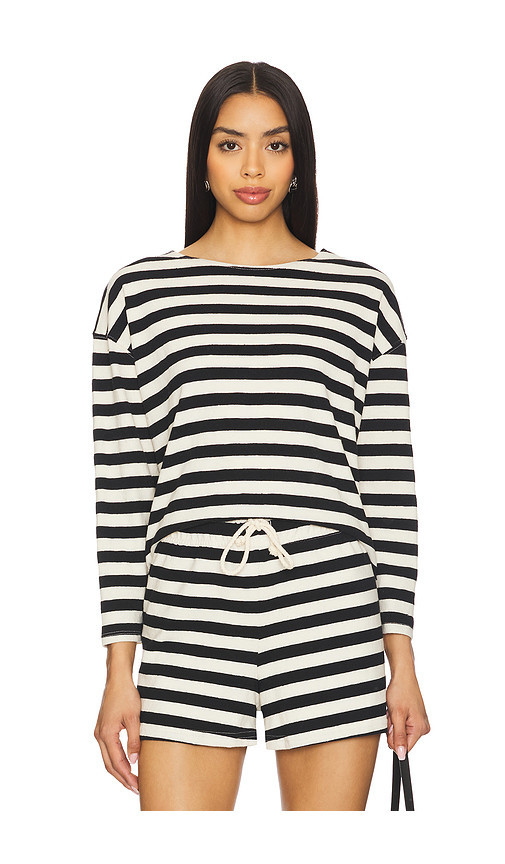 perfectwhitetee Taylor Striped Long Sleeve Top in Black,White. Size L. Also in S, XS. | Revolve Clothing (Global)