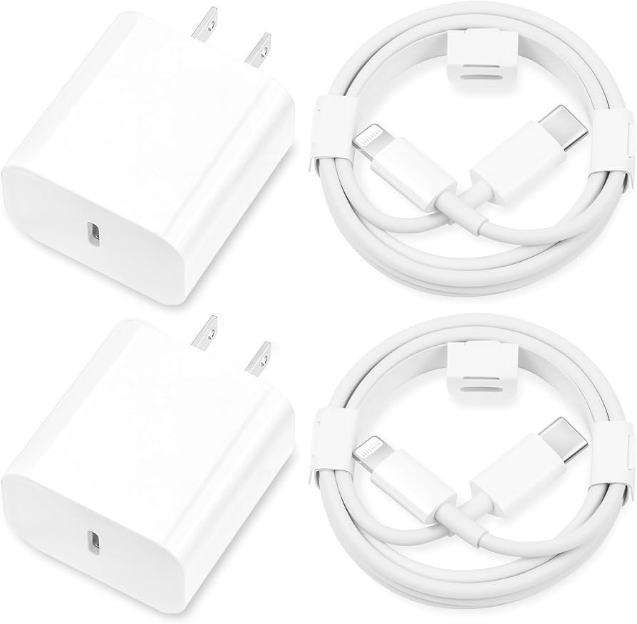 iPhone Charger Fast Charging,[MFi Certified] 2Pack 20W Type C Fast Charger Block with 6FT USB C C... | Amazon (US)