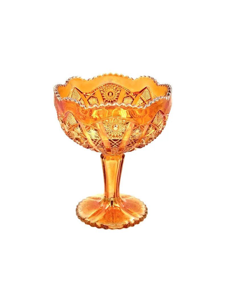 Imperial Glass Marigold Carnival Compote | Etsy (Global)