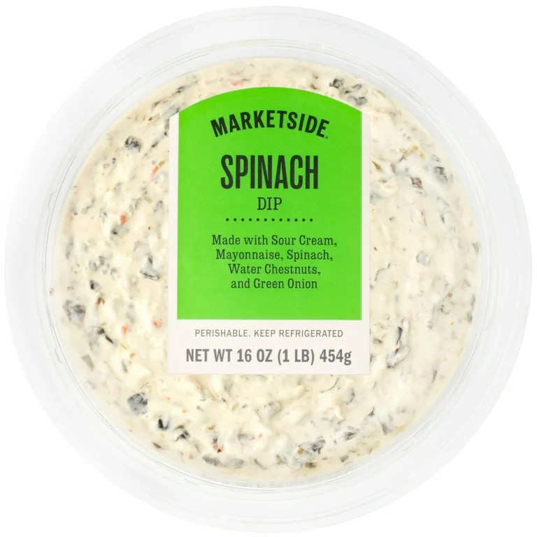 Marketside Premium Ready-to-Serve Spinach Dip Small Tub, 16 oz, 1 Count | Walmart (US)