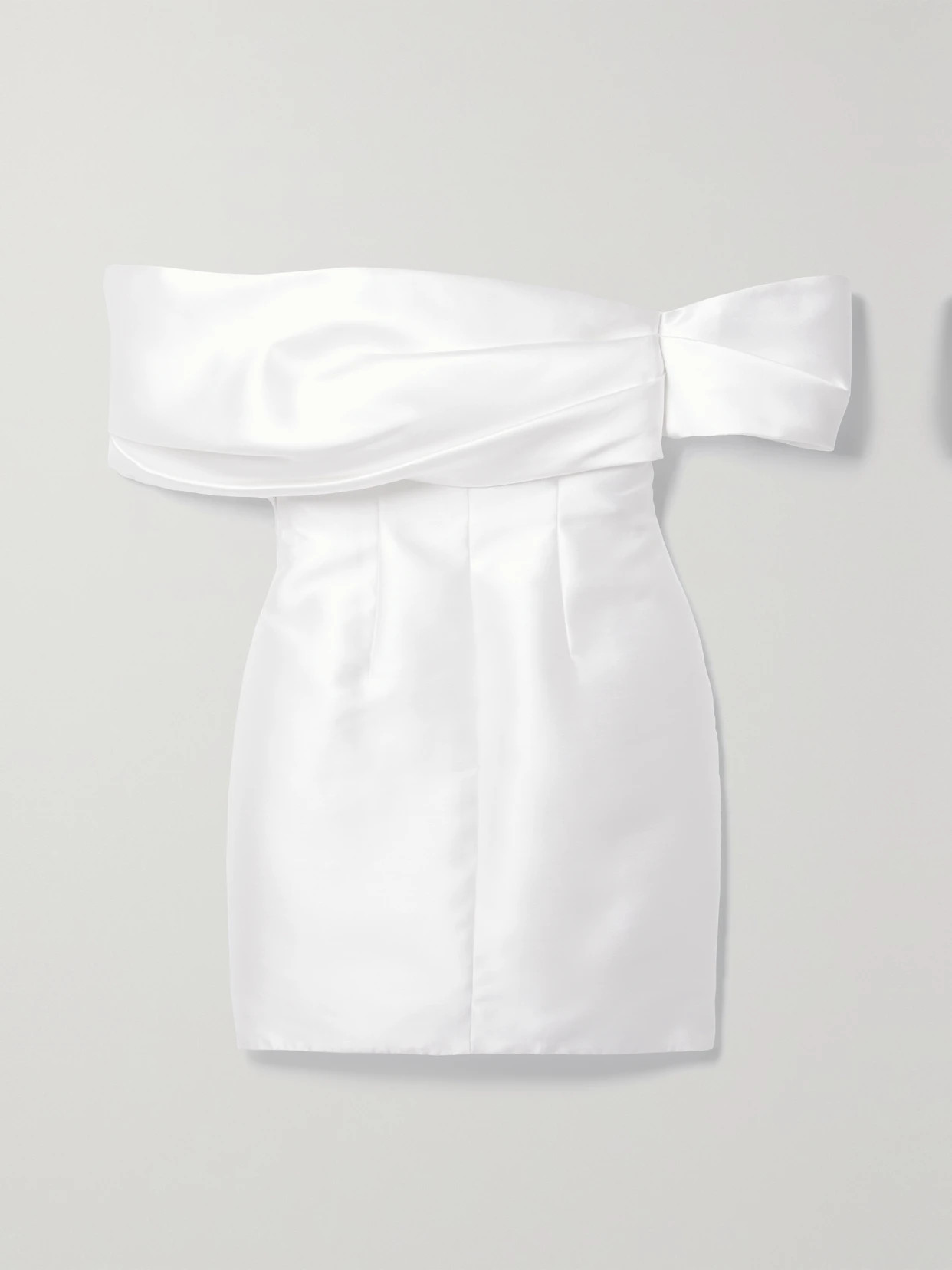 Solace London - Edda Off-the-shoulder Faille Mini Dress - Off-white | NET-A-PORTER (UK & EU)