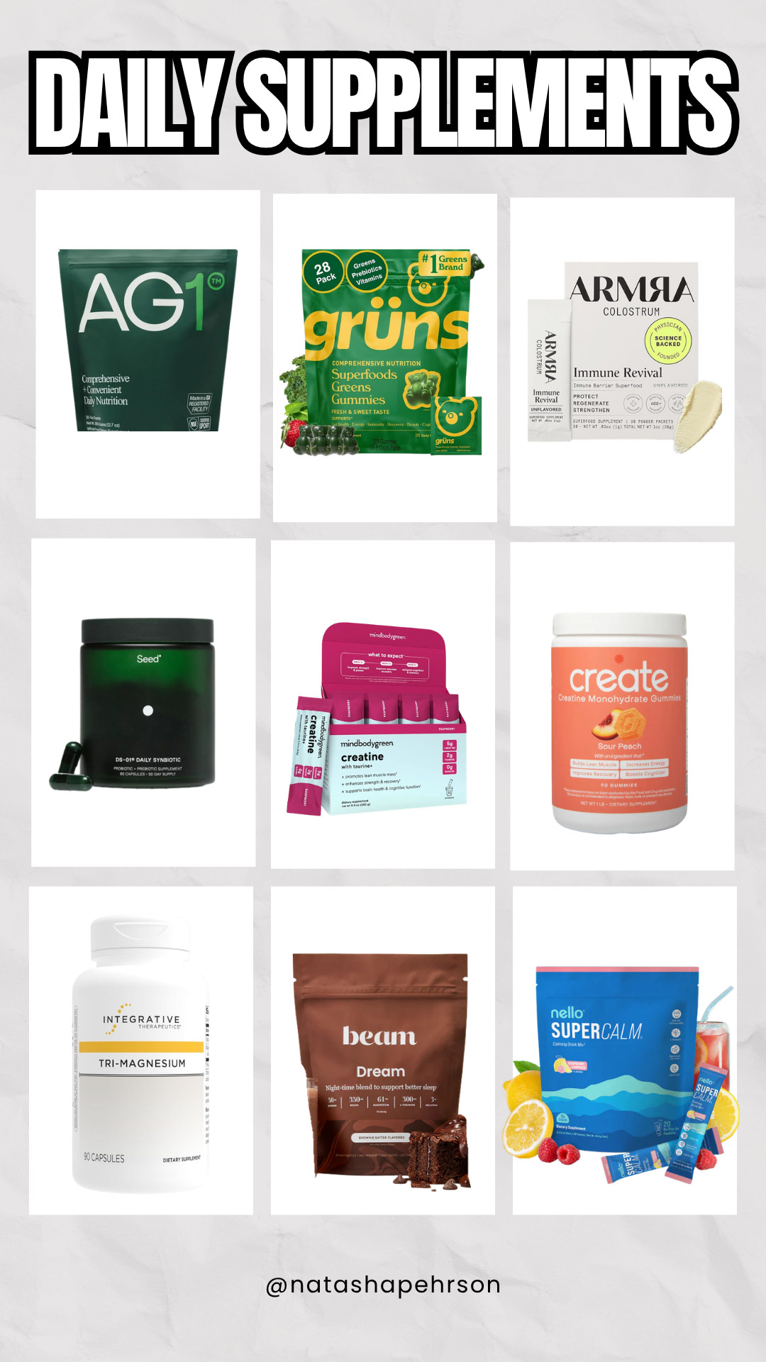 Daily Supplements! ❤️ 

 #LTKdayinmylife #LTKfitnessgoals