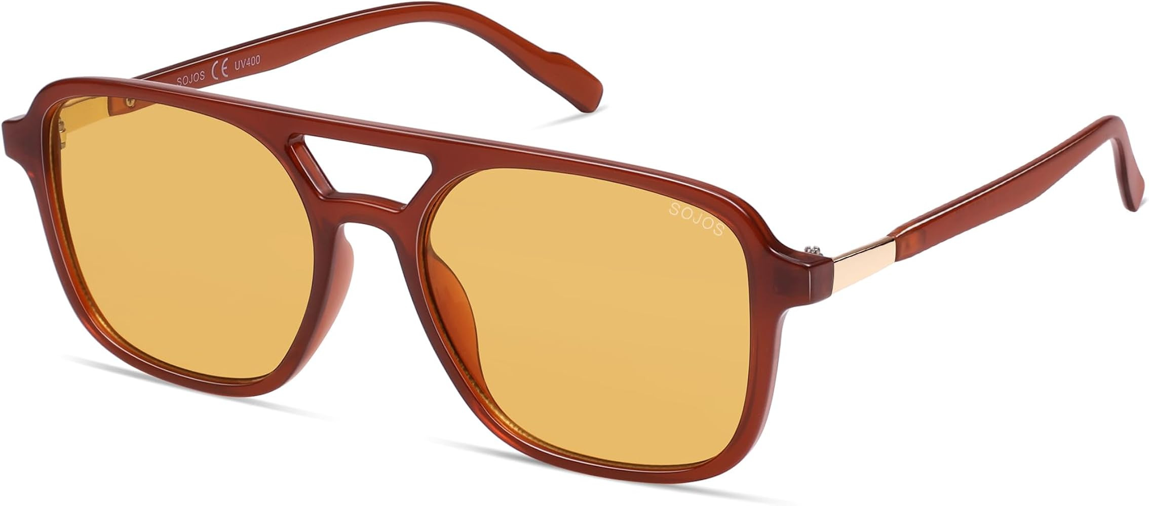 SOJOS Retro Aviator Sunglasses for Women Men,Trendy Rectangle Womens Mens Shades Sun Glasses SJ22... | Amazon (US)