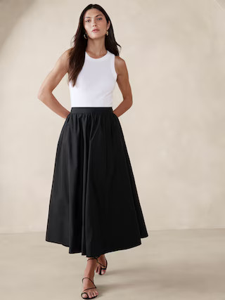 Ariella Poplin Midi Skirt | Banana Republic (US)