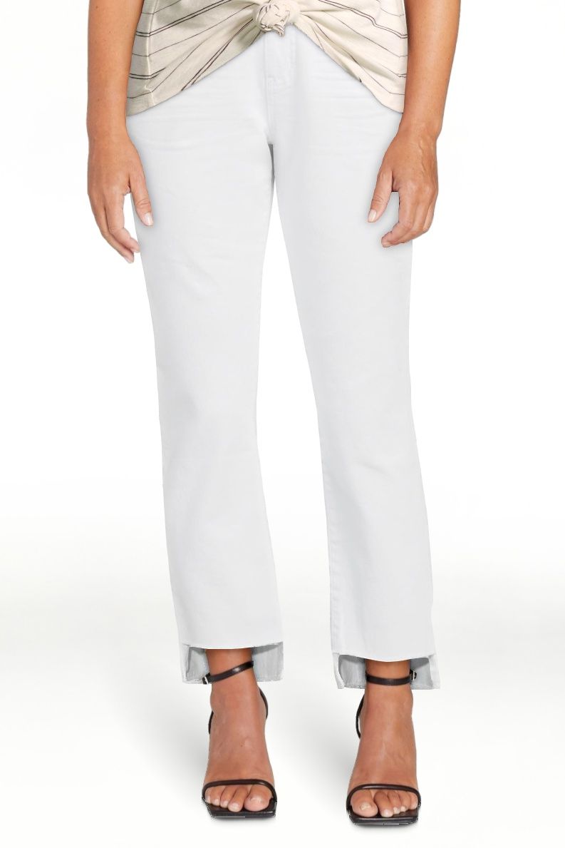 Time and Tru Women's Straight Cropped Jeans with Step Hem | Walmart (US)