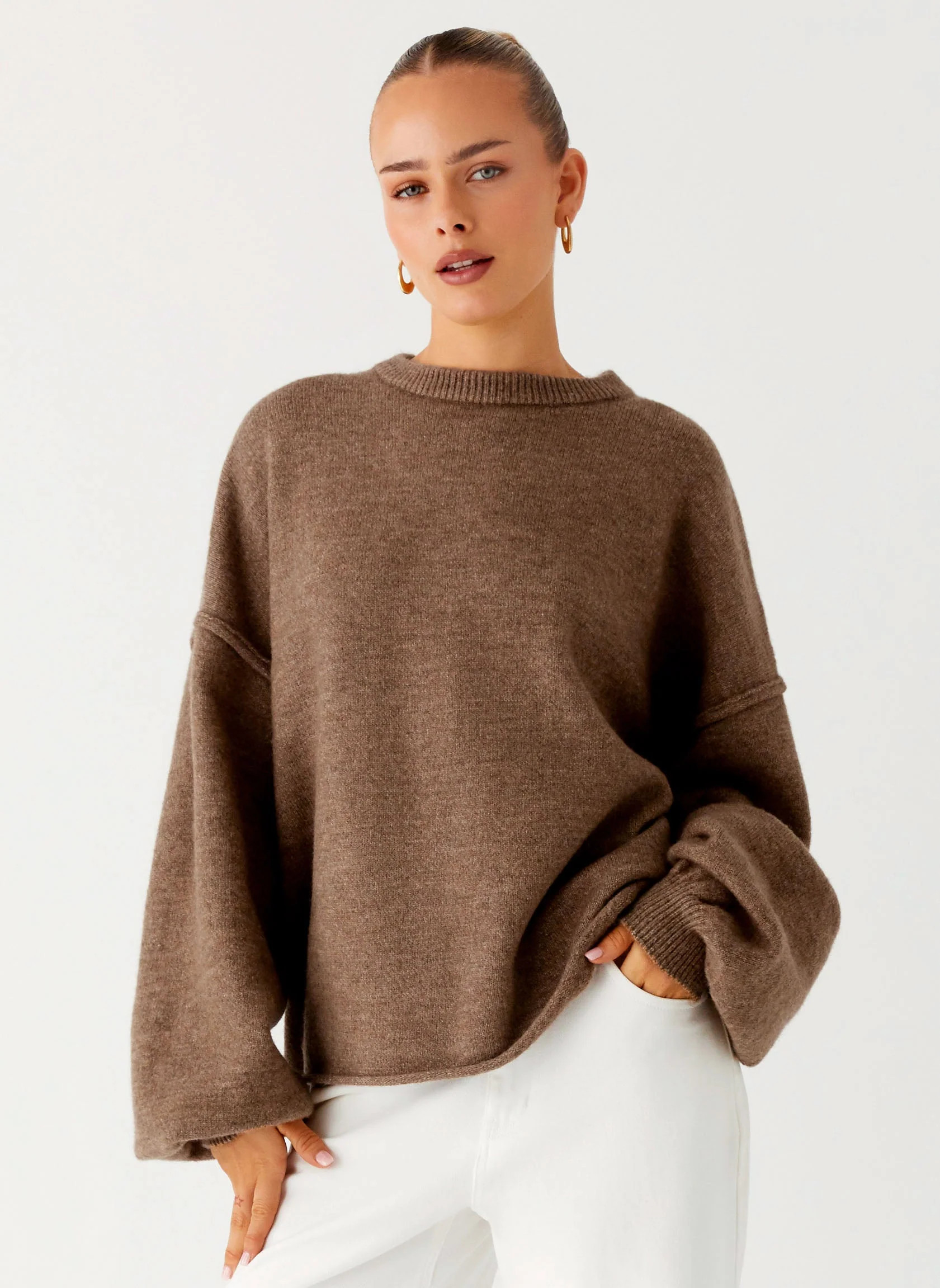 Jack Oversized Knit Sweater - Tan Marle | Peppermayo (Global)