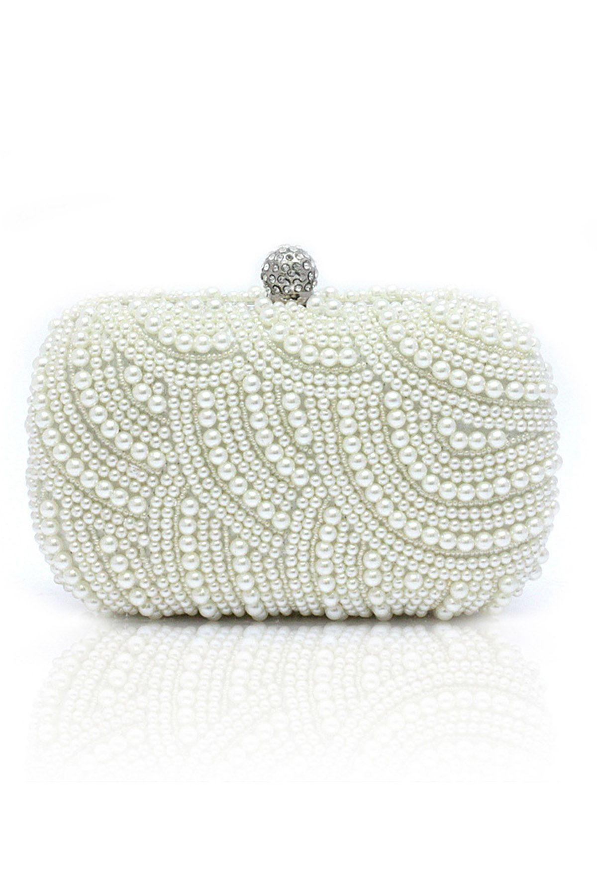 Luminous Grace Pearl Beaded Clutch | Chicwish