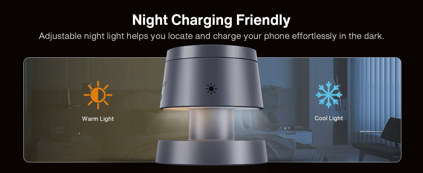 iVANKY 4 in 1 MagSafe Charger Stand for iPhone 17 with Night Light, 15W 3 in 1 for Wireless Charg... | Amazon (US)