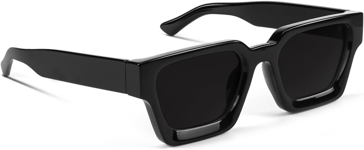 Trendy Square Sunglasses for Men Women Fashion Thick Rectangle Sun Glasses UV Protection Shades Designer Style | Amazon (US)