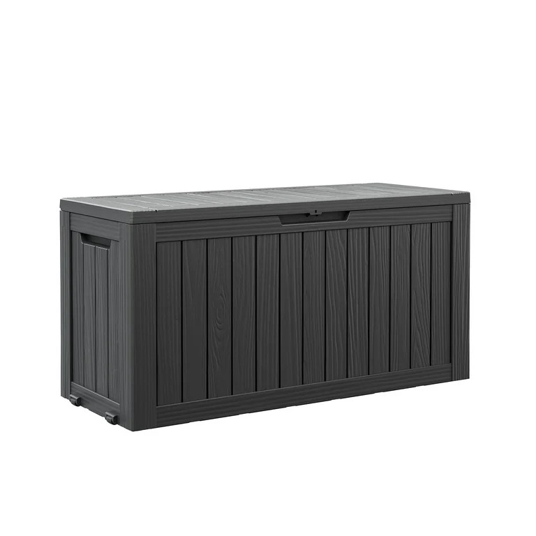 Bifanuo 80-Gallon Resin Deck Box with Lock, Waterproof Outdoor Storage Box for Patio Furniture, G... | Walmart (US)