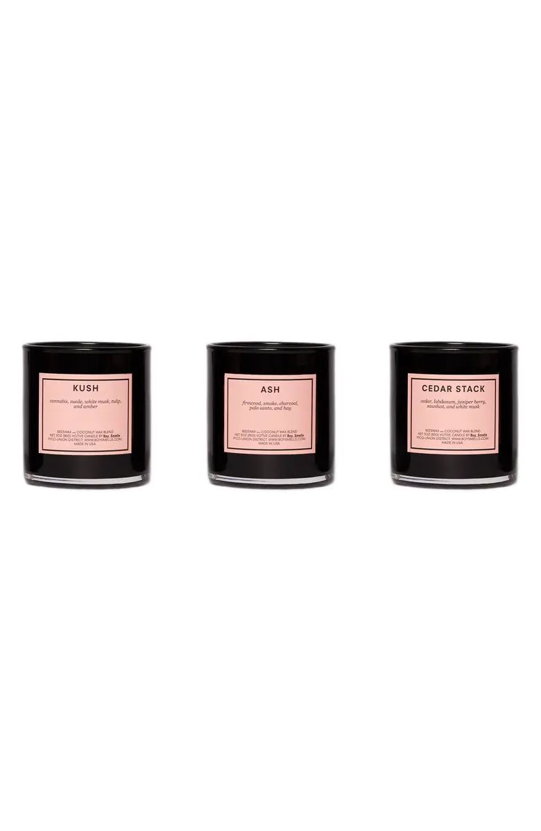 Kush, Ash & Cedar Stack Set of 3 Scented Votive Candles | Nordstrom