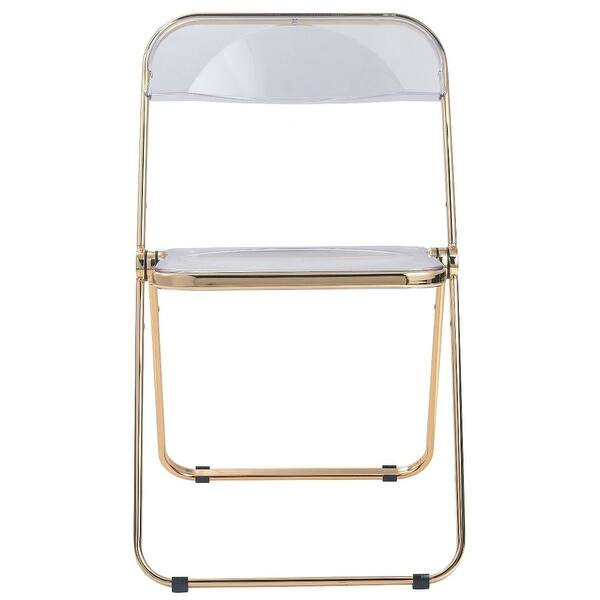 LeisureMod Lawrence Acrylic Folding Chair - 30" - Clear | Bed Bath & Beyond