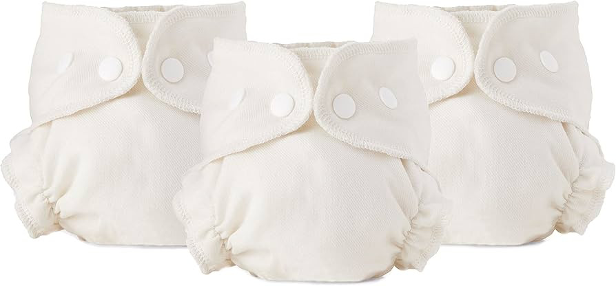 Esembly Cloth Diaper Inner - Organic Cotton Fitted Diaper- Soft, Ultra-Absorbant, Trim-Fitting La... | Amazon (US)