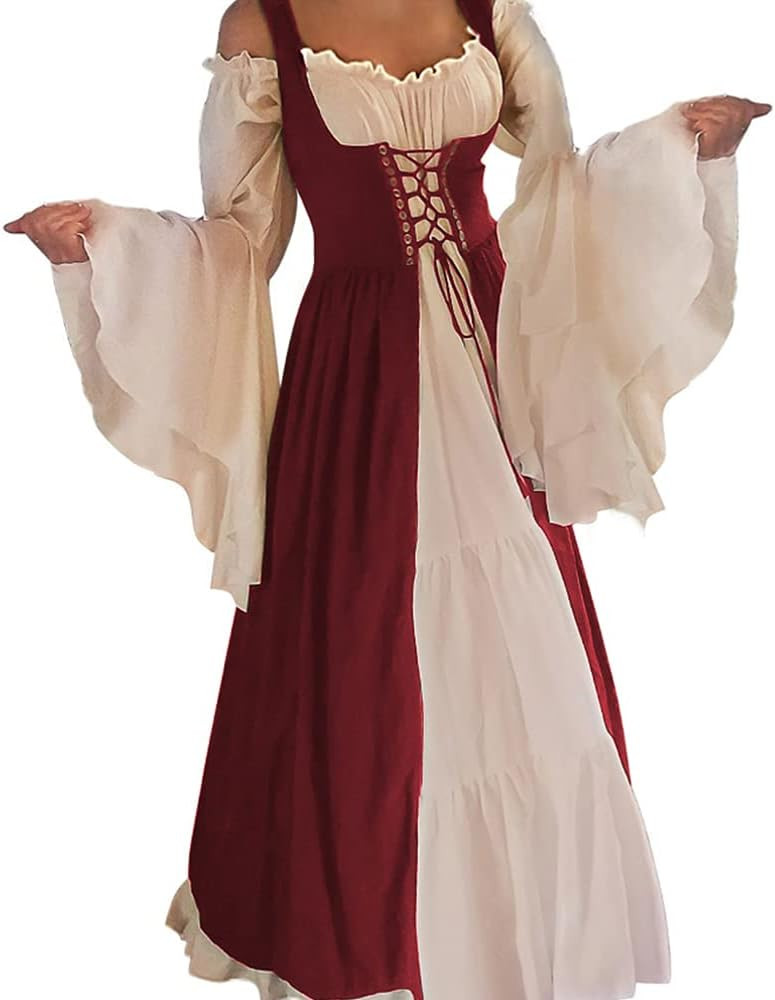 Abaowedding Womens's Medieval Renaissance Costume Cosplay Over Dress | Amazon (US)