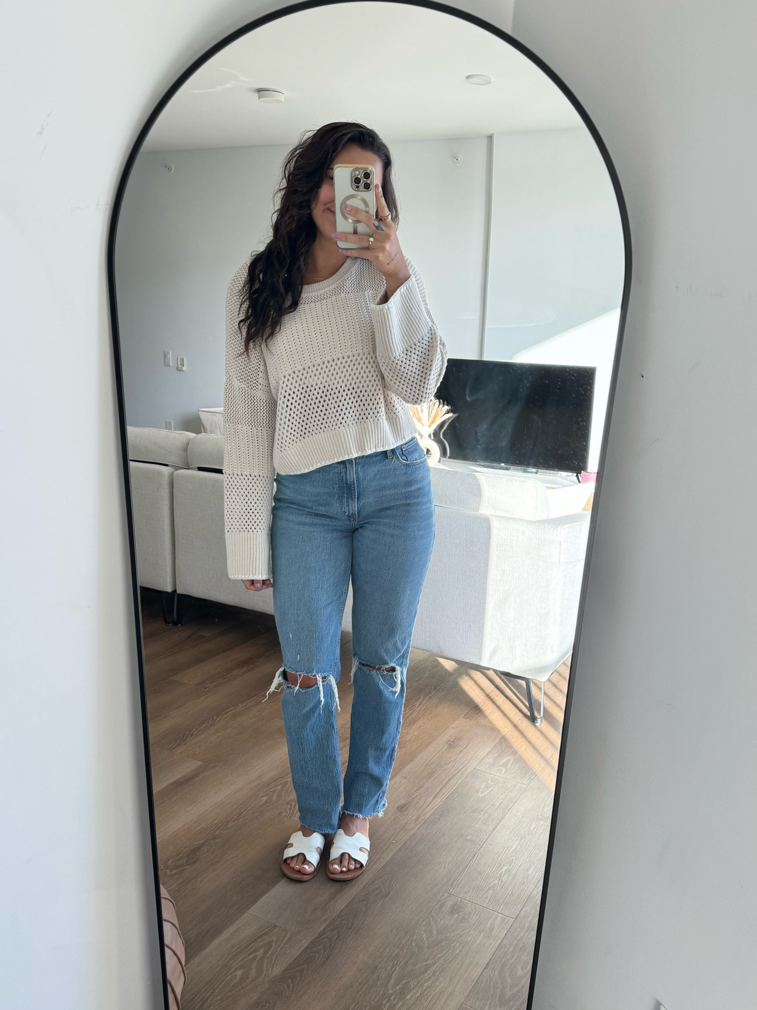 Sweater is from Marshall’s!🤍 linked similar sandals 