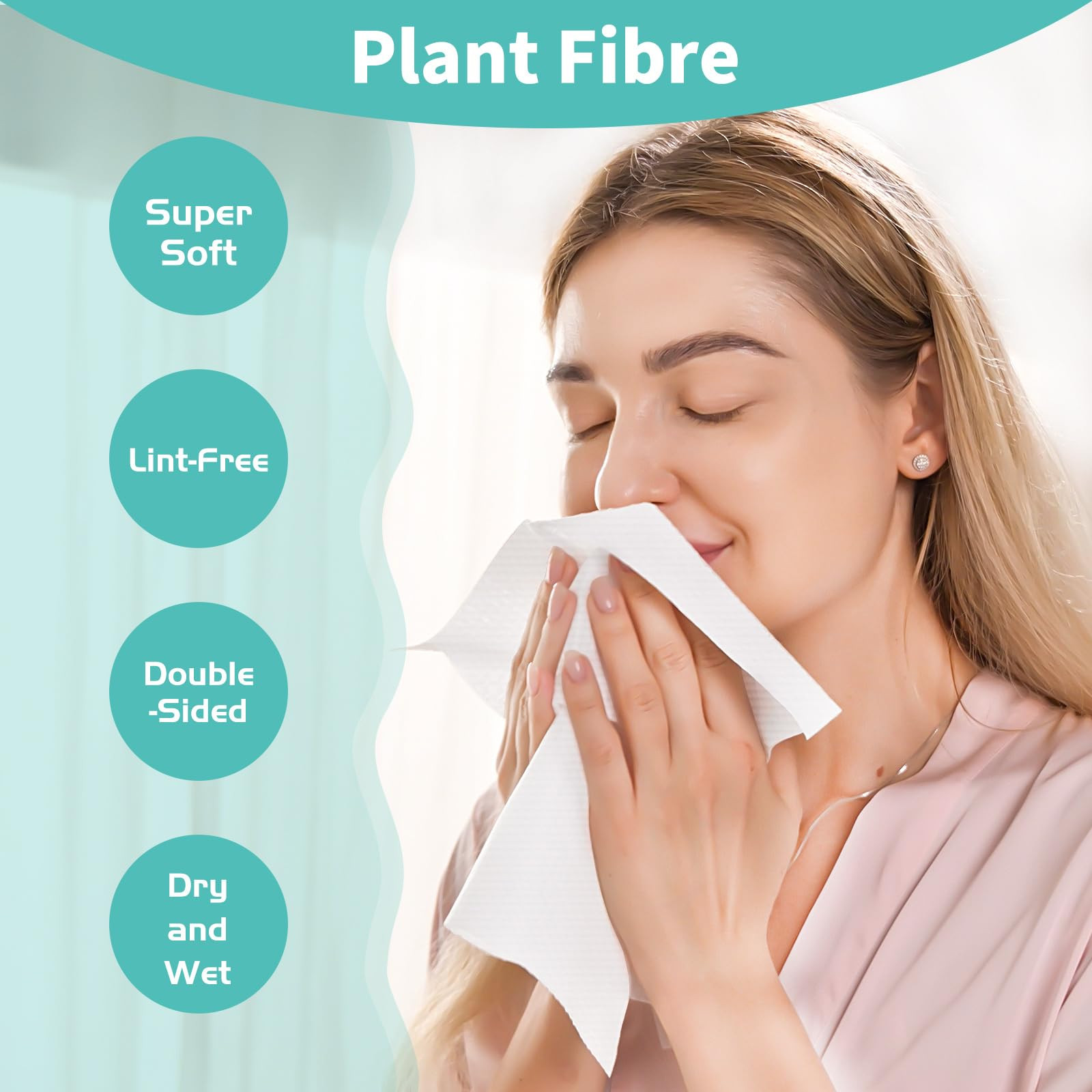 Face Towels, 10"×12" Disposable Face Towel, Face Towelettes XL, Ultra Soft Makeup Remover Dry Wi... | Amazon (US)