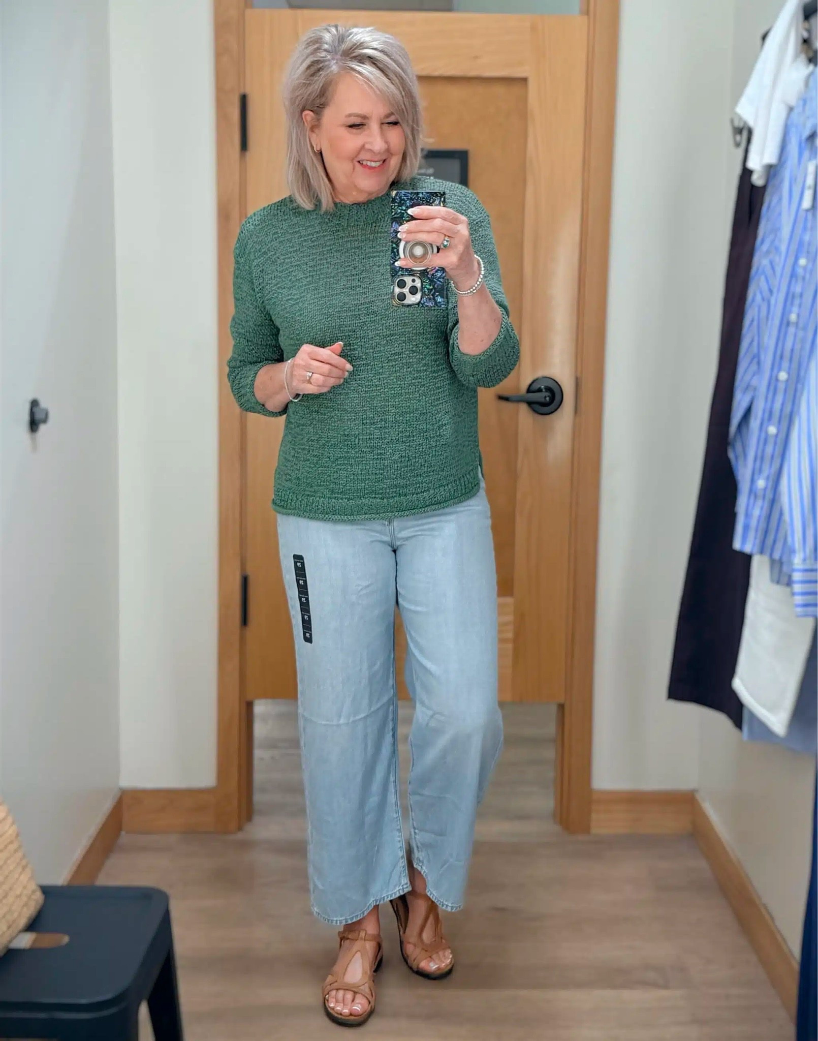 This outfit definitely has me thinking about Fall weather! My sweater is a medium and my jeans are a size 29, but I needed a 30.

#LTKWorkwear #LTKOver40 #LTKootd