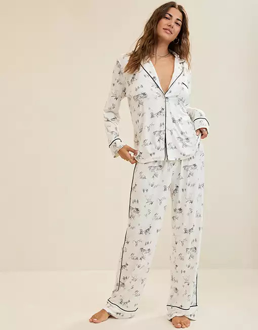 Aerie Bambi Real Soft® Piping Pajama Shirt | Aerie