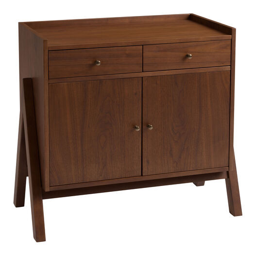 Wyatt Walnut A Frame Mid Century Entryway Storage Cabinet by World Market | World Market