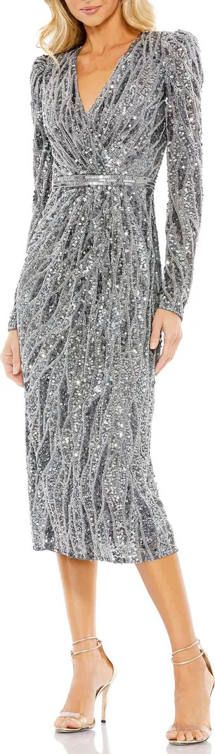 Shatter Sequin Long Sleeve Sheath Cocktail Dress | Nordstrom