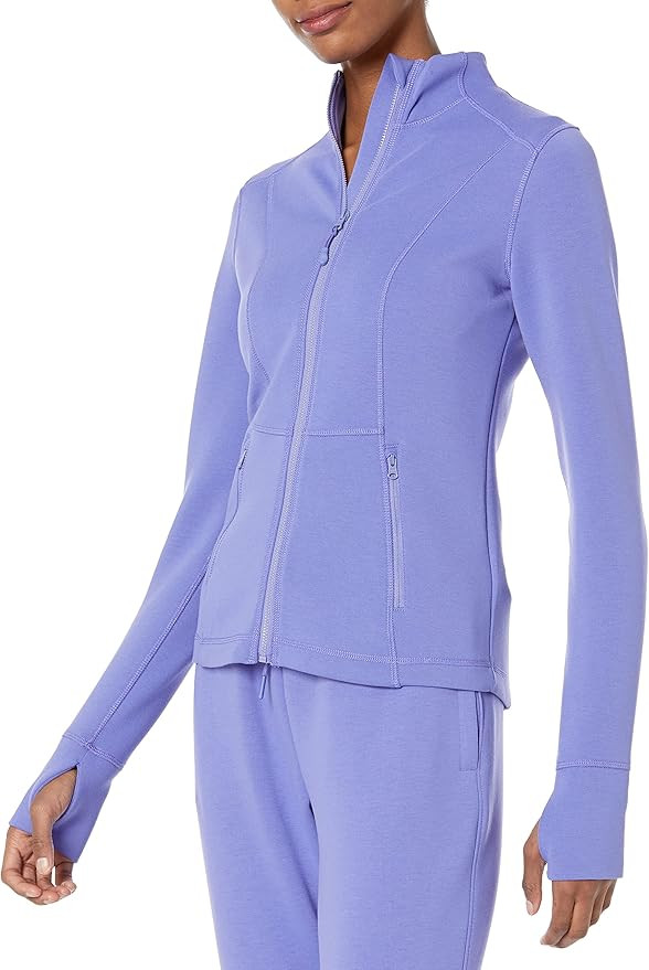 Amazon Essentials Women's Active Sweat Zip Through Jacket | Amazon (US)