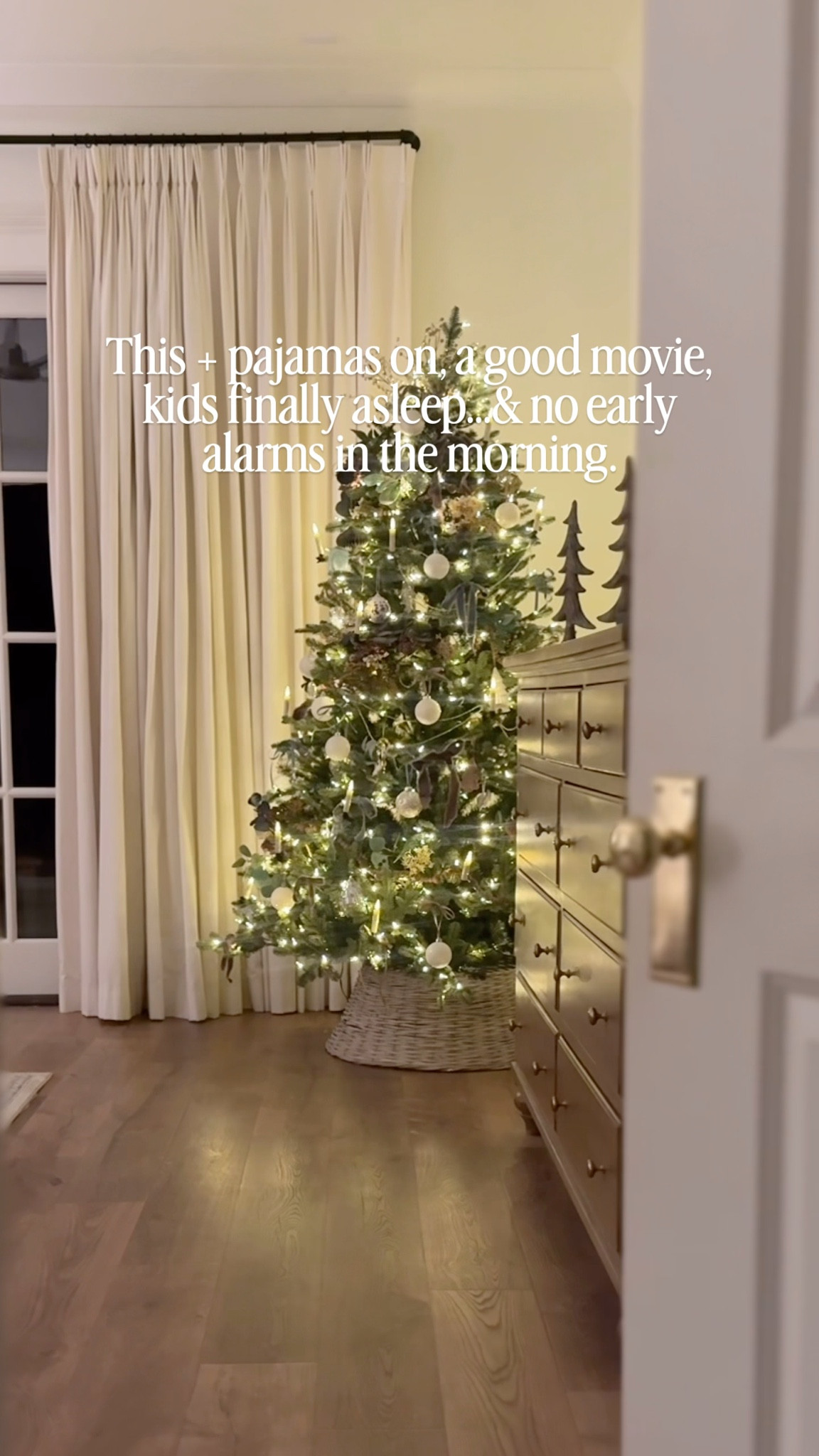 This + pajamas on, a good movie, kids finally asleep & no early alarms in the morning. I love this time of year when the Christmas lights are on in our bedroom. Makes the evening feel even more cozy  

#LTKHome #LTKHoliday #LTKstorytime