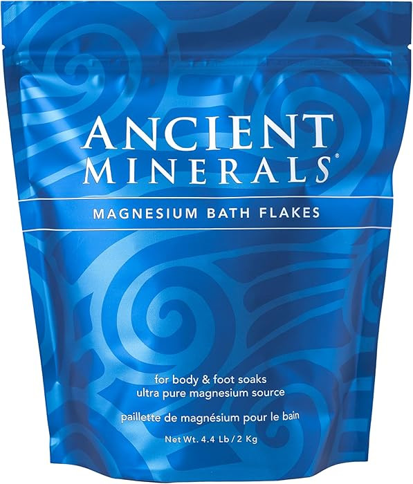 Ancient Minerals Magnesium Bath Flakes - Bathing Alternative to Epsom Salt - Soak in Natural Salt... | Amazon (US)