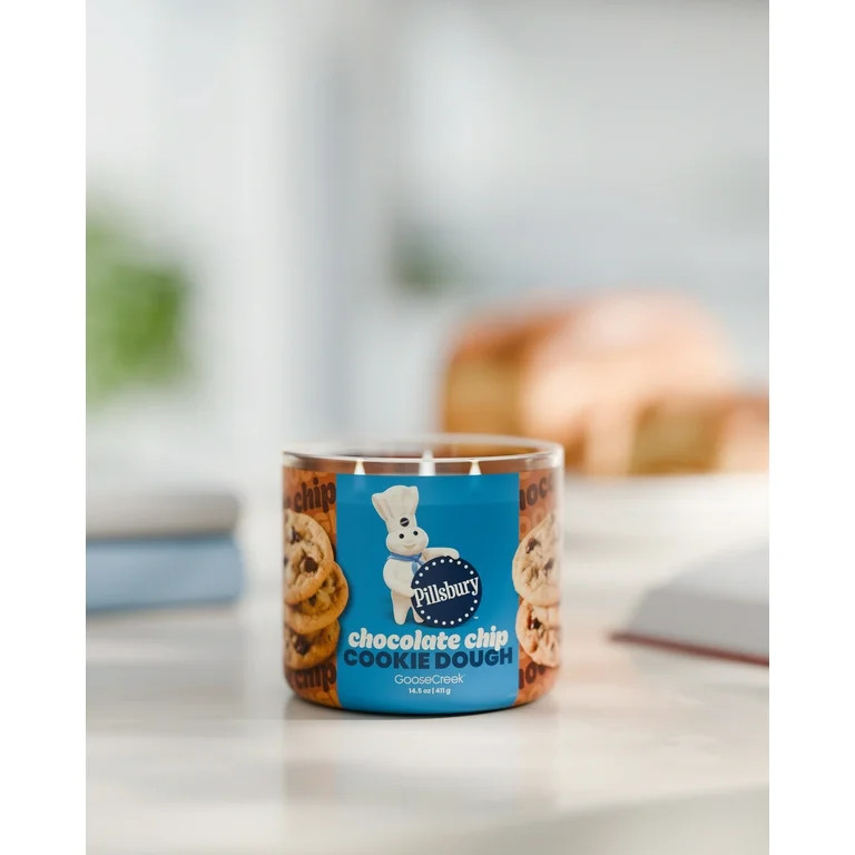 Goose Creek 3-Wick Pillsbury Chocolate Chip Cookie Dough Scented Jar Candle, 14.5oz. | Walmart (US)