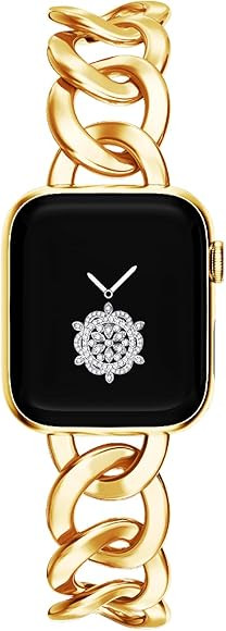 Kolgios 38/40/41mm 42/44/45/46mm Cool Women Chain Smartwatch Bands Compatible for Apple Watch Ban... | Amazon (US)