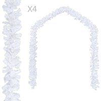 Christmas Garlands 4 pcs White 270 cm PVC - White | ManoMano UK