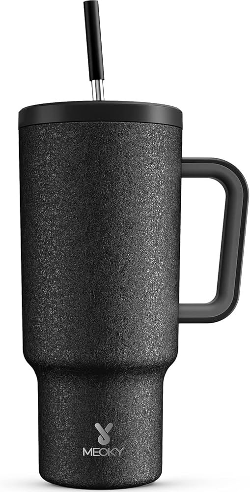 Meoky 40oz Tumbler with Handle, Leak-proof Lid and Straw, Insulated Coffee Mug Stainless Steel Tr... | Amazon (US)