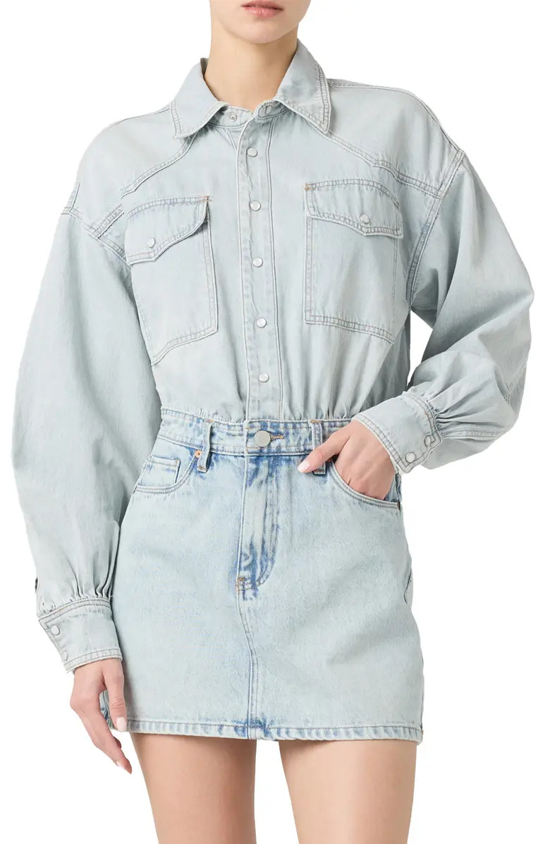 BLANKNYC Long Sleeve Denim Minidress | Nordstromrack | Nordstrom Rack