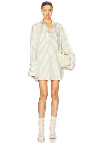 Pinstripe Poplin Oversized Shirt | FWRD 