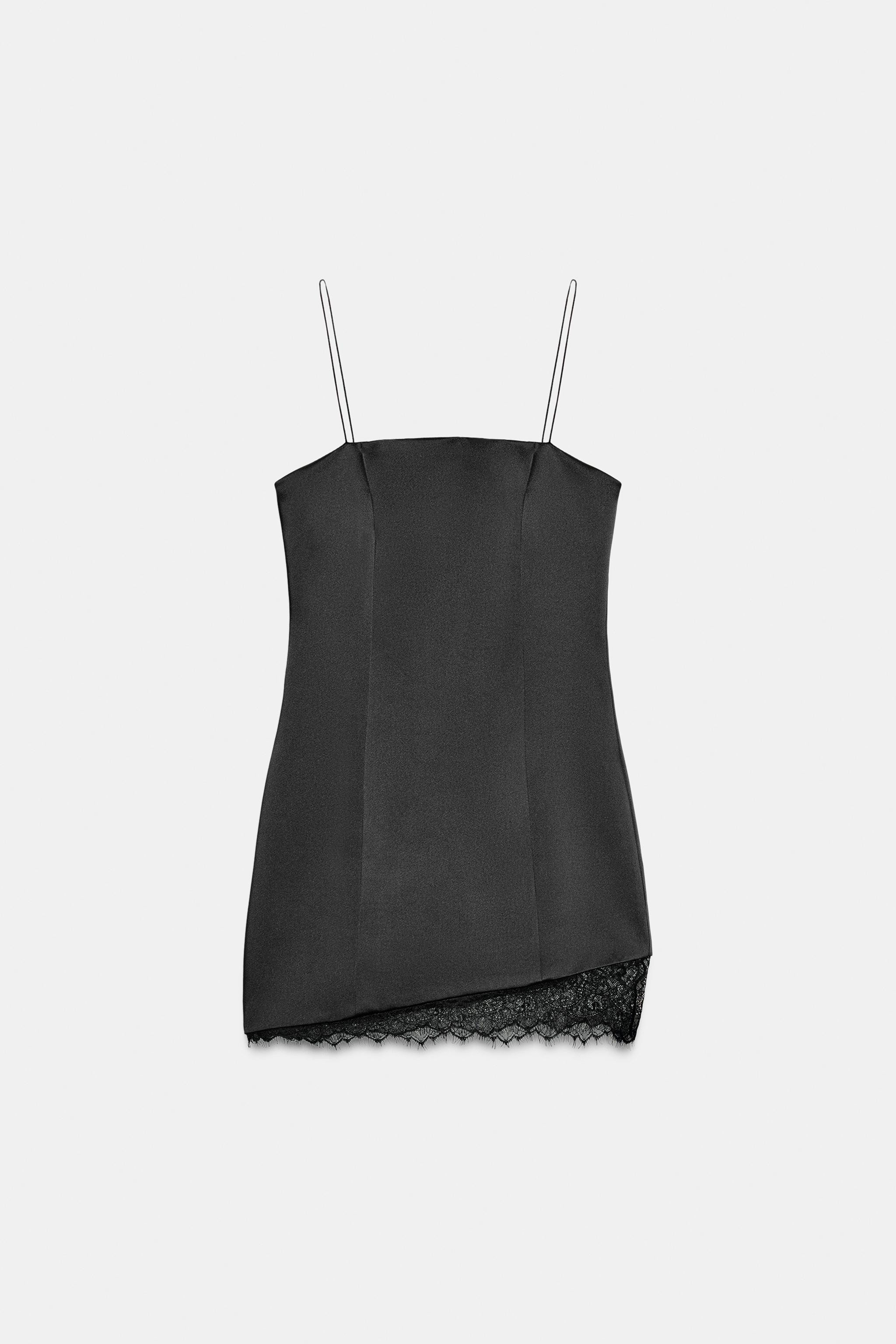 SHORT SATIN LACE DRESS | Zara UK