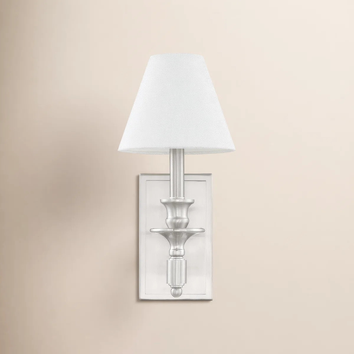 Alarins 1-Light Dimmable Armed Sconce with Fabric Shade | Wayfair North America
