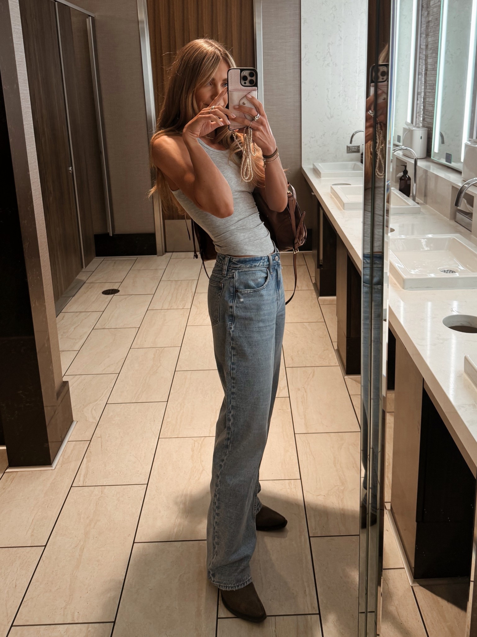 Travel fit. Jeans are comfy enough to fly in. 