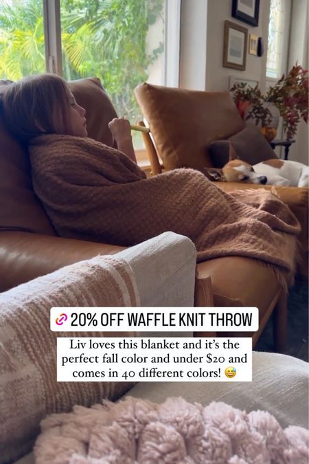 20% OFF WAFFLE KNIT THROW
Liv loves this blanket and it's the perfect fall color and under $20 and comes in 40 different colors! 😅

#LTKhome #LTKxPrime #LTKsalealert
